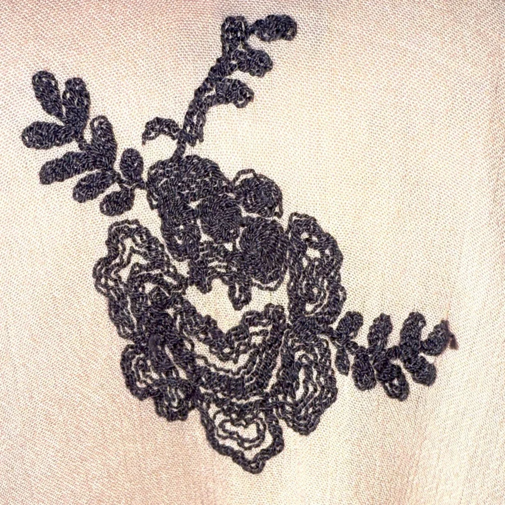 Free People Emma's Embroidered Mini Swing Boho Pink and White Dress, Small - Picture 3 of 8